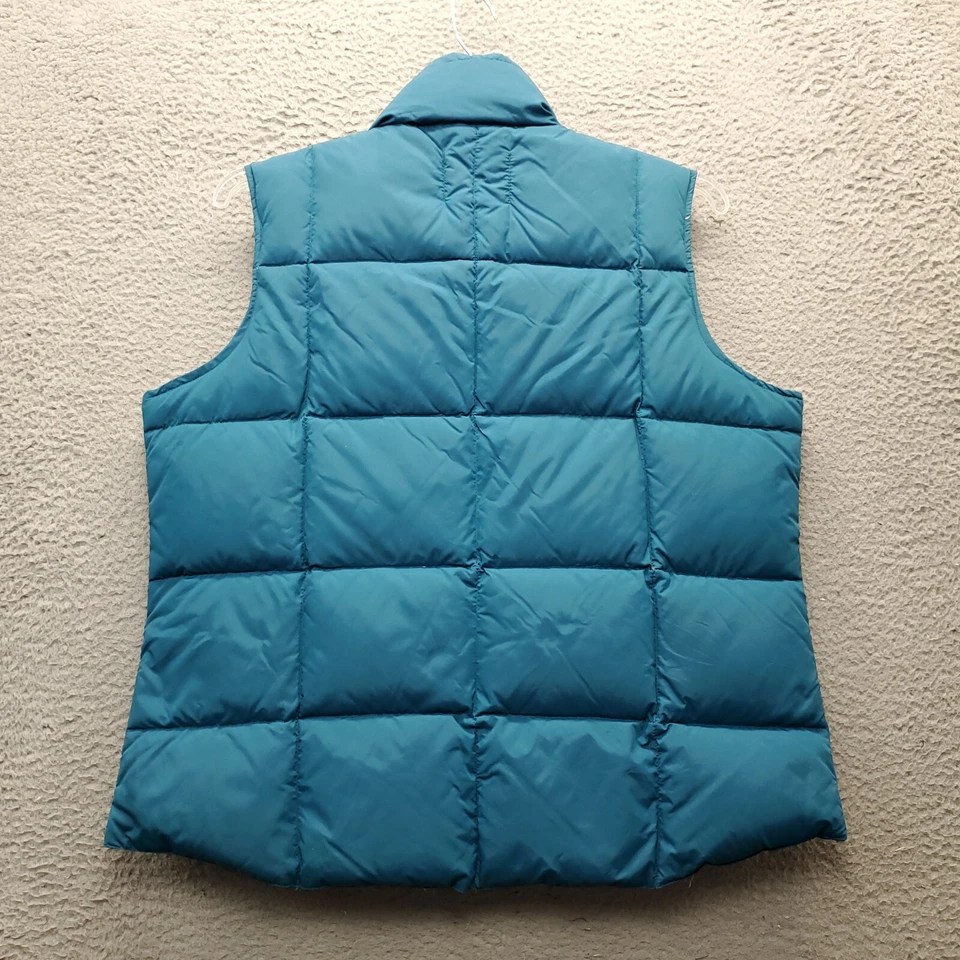 Chaleco acolchado Athletech para mujer talla XL azul sin mangas cuello falso frente a presión Foto 2 de 4