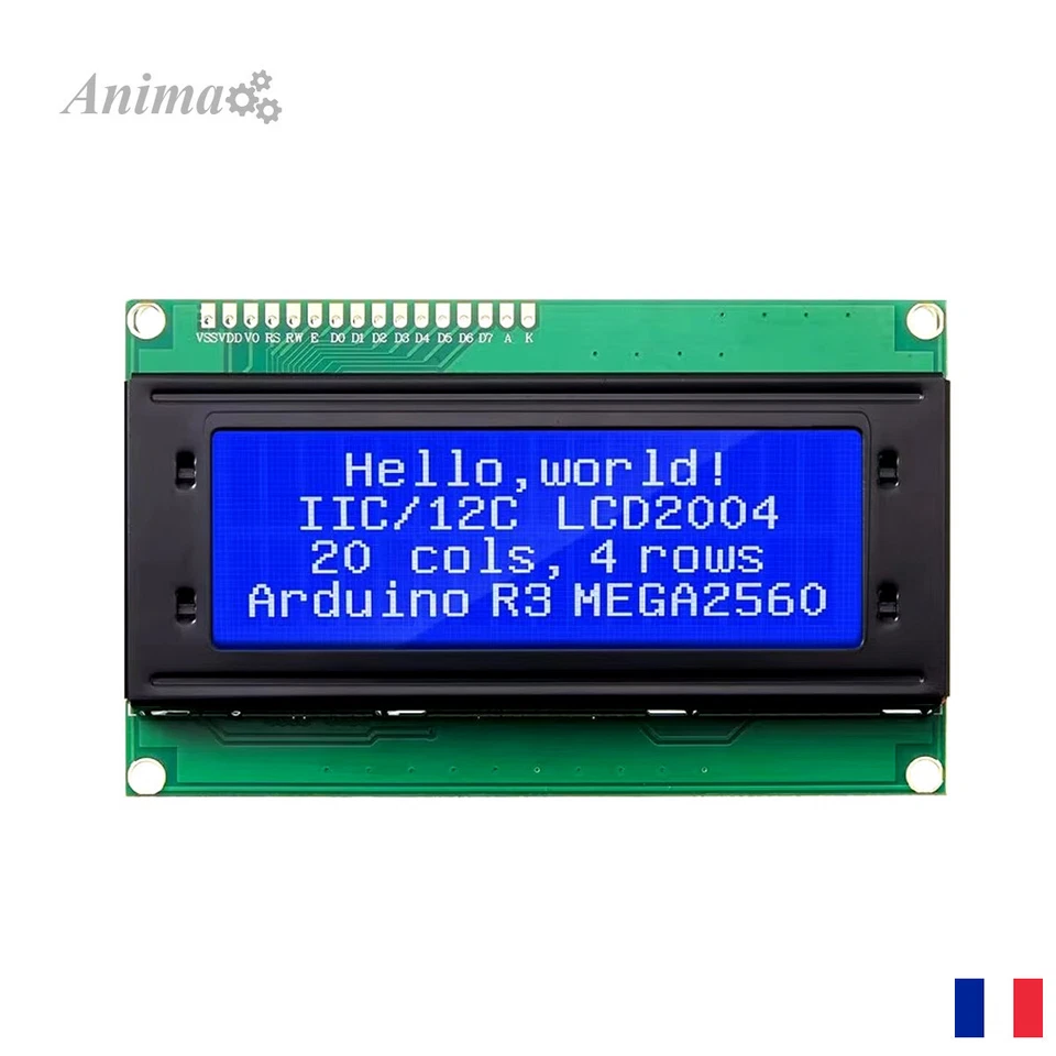 Ecran LCD 2004 avec contrôleur I2C rétroéclairage Bleu ou Vert (4x20 caractères) - Photo 3/4