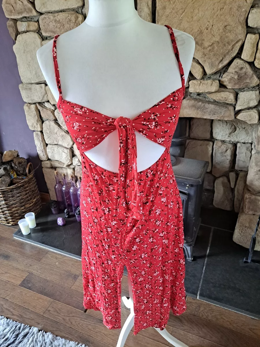 Red floral dress shop pretty little thing