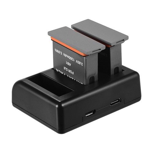 Charger Kit 1300mAh Batteries USB Charging Cable fr DJI OSMO Action Camera X9A2 - Picture 11 of 12