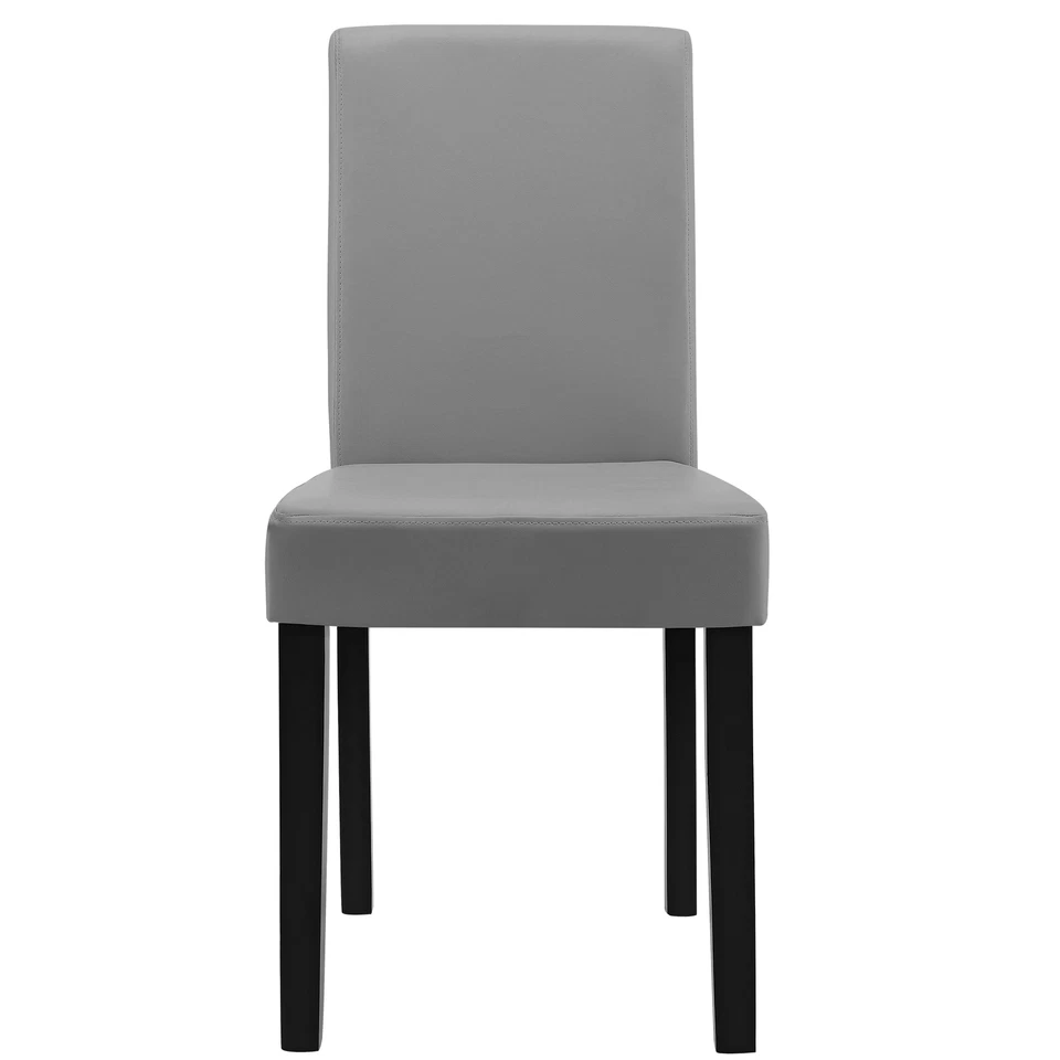 [en.casa]® Set de 8 sillas de comedor gris claro piel sintética respaldo alto - Imagen 4 de 4