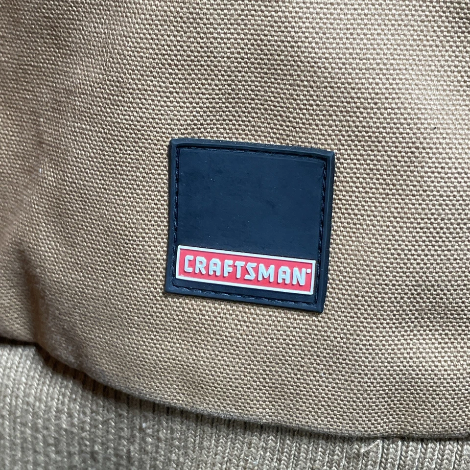 Craftsman 夹克男式 L 棕色鸭子连帽工作夹克带特氟龙重型帆布 — 第 2/4 张图片
