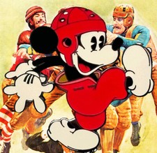 PIN CLASSIC MICKEY MOUSE FOOTBALL CANTON HALL OF FAME LIMITED EDITION NFL 100 LE