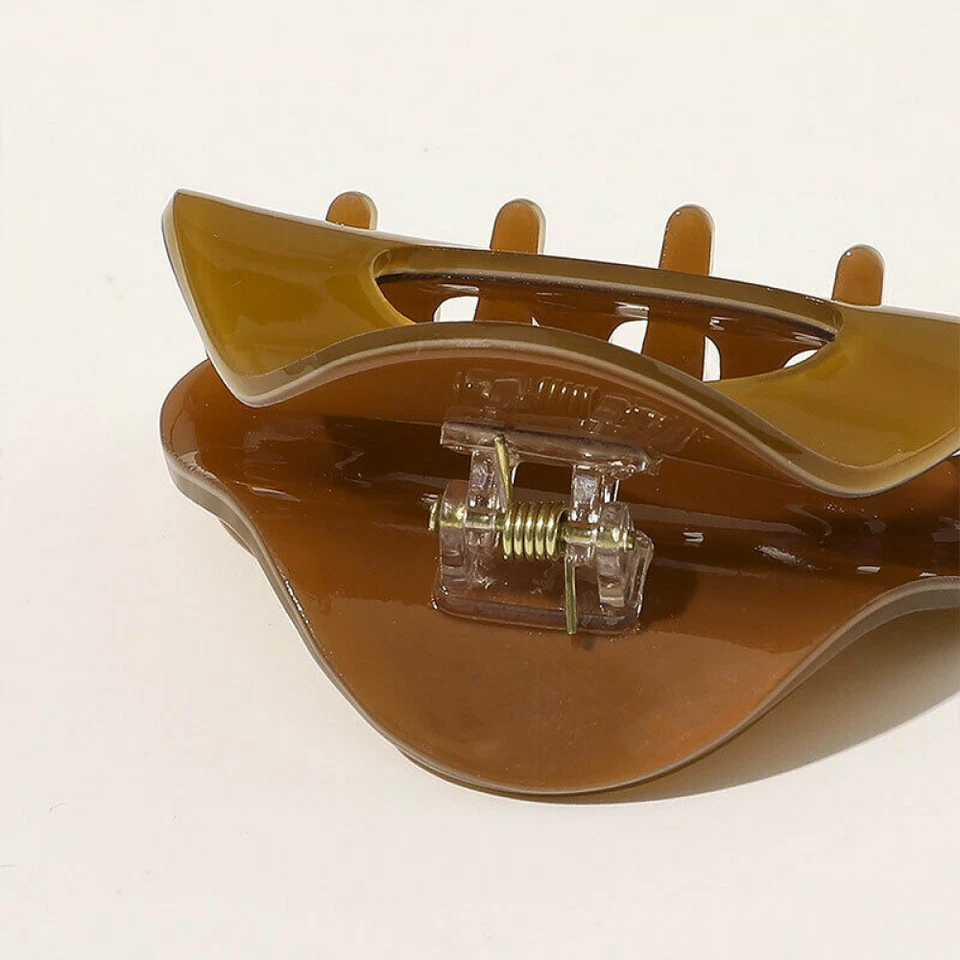 Ladies Semicircle Hair Claw Clamps Clips Grips Small Acrylic Acetic Acid Hairpin - Image 4 of 4