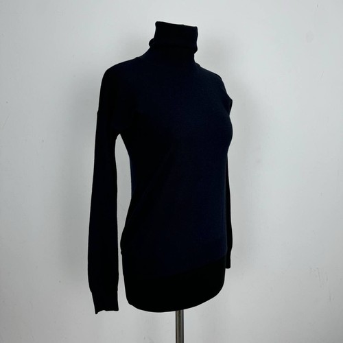 BRUNELLO CUCINELLI Kaschmir Rollkragen Dunkelblau Pullover Cropped Damen Gr. S - Bild 3 von 7