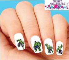 Calcomanías de uñas tobogán acuático - Juego de 20 The Incredible Hulk surtidas