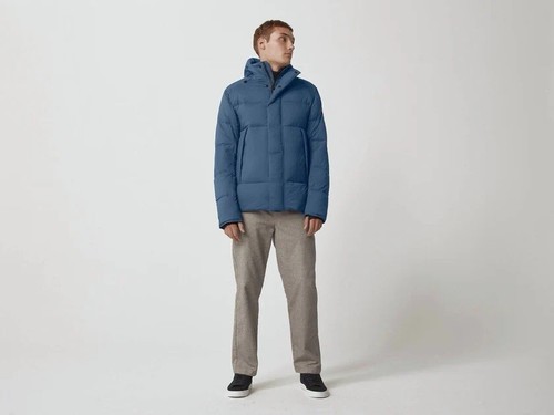 NUOVO Canada Goose Armstrong felpa con cappuccio 5076M blu ozono grande AUTENTICO VENDITA AL DETTAGLIO $895 - Foto 2 di 11