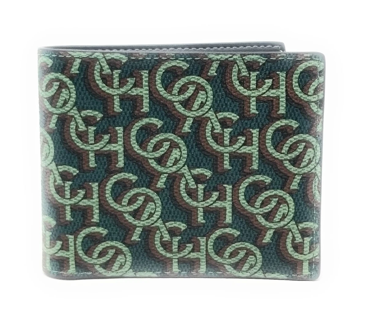 COACH Men s 3 In 1 Wallet Printed Coated Canvas Monogram Amazon Green