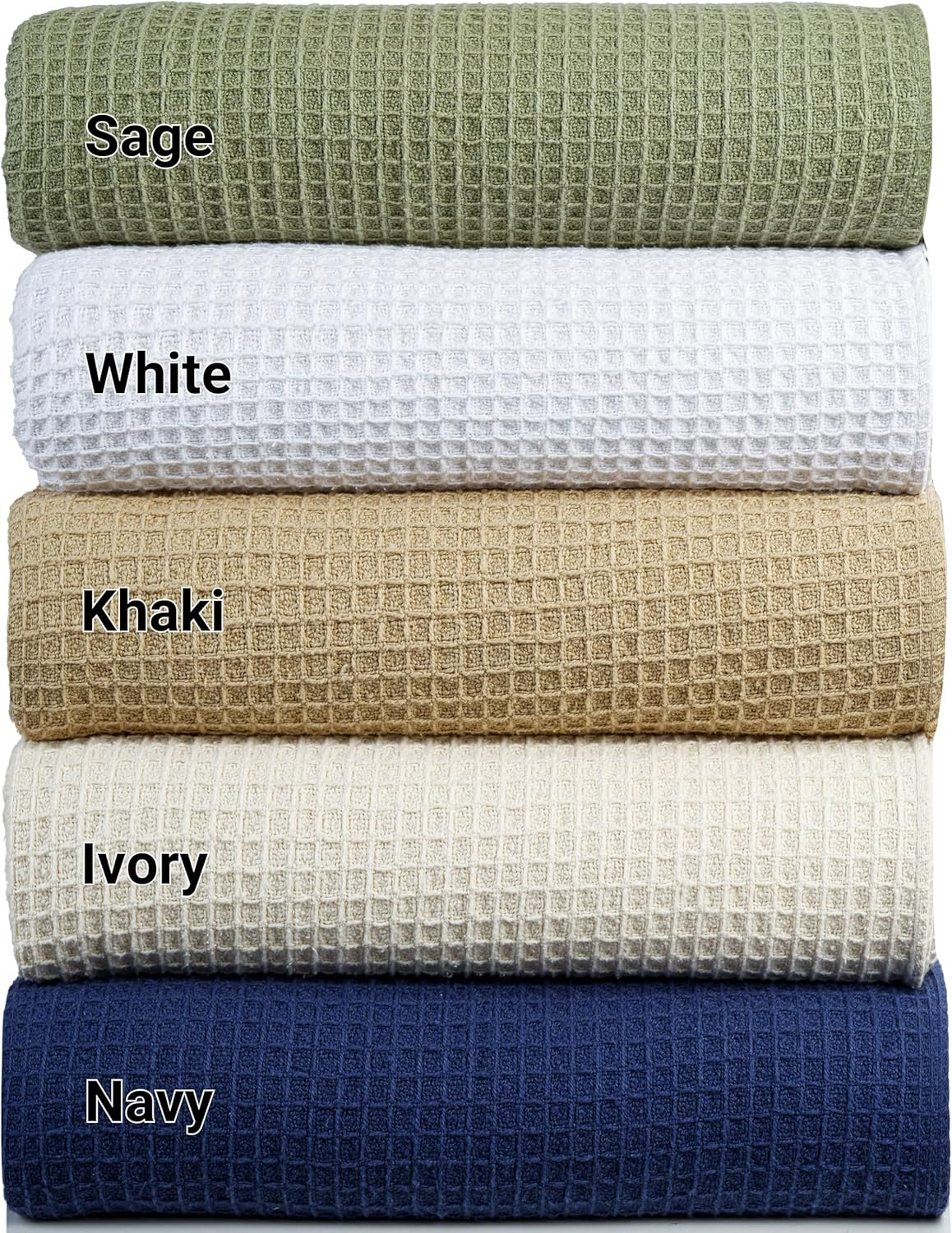 100% Cotton King Size Waffle Weave Blanket – Durable Soft Breathable Versatile Bedding