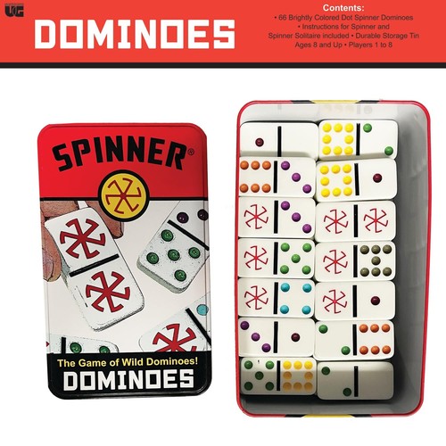 Spinner Set Domino a Punti Colorati con 66 Piastrelle Gioco Wild per Tutte le Età - Foto 4 di 6