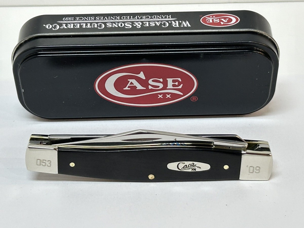 CASE XX SWAP MEET SOUTH GENUINE EBONY WOOD LG MOOSE POCKET KNIFE