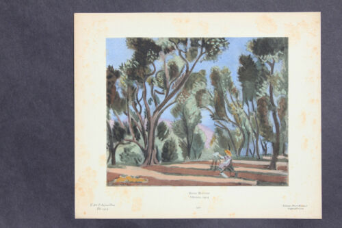 Henri MATISSE 'Les Oliviers' Pochoir Hand Painted Not Hand Signed 1924 with COA. - Picture 3 of 17