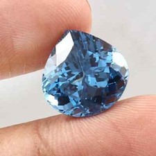 Unheated 10 Ct Natural Santa Maria Blue Aquamarine Pear Cut AG Loose Gemstone