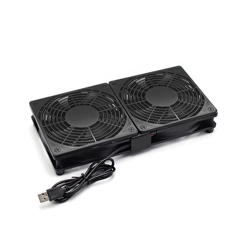 120mm 5V USB Powered PC Router Dual Cooling Fans w/Speed Controller High Fan AU - Picture 4 of 17