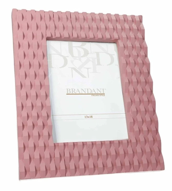 Cornice Portafoto BRANDANI Glam Foto Ritratto 13x18 cm Rosa Poliresina, fotografia 4 di 7