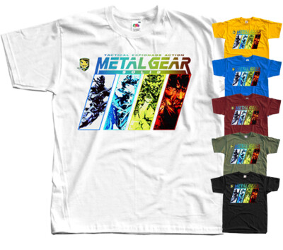 Metal Gear Solid V2,COMPUTER GAME, T-Shirt (BLACK,YELLOW,BLUE) All sizes S-5XL.