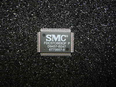 SMC FDC37C663QFP SMC IC,DISK CONTROLLER,CMOS,QFP,100PIN **NEW** 5/PKG