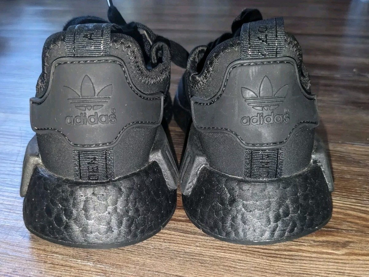 Adidas NMD-R1 Primeknit triple black mens sneakers shoes size 5 | eBay