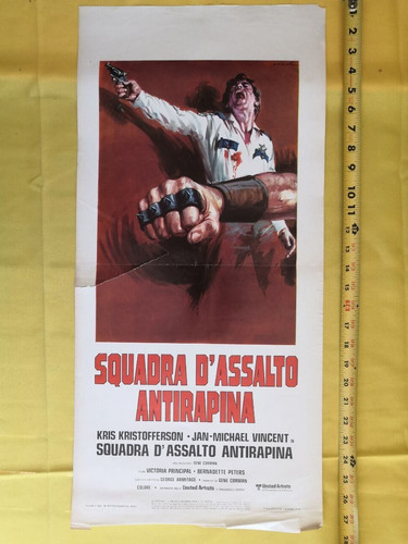 1976 VIGILANTE FORCE Kris Kristofferson Locandina Italian Movie Poster F12-3