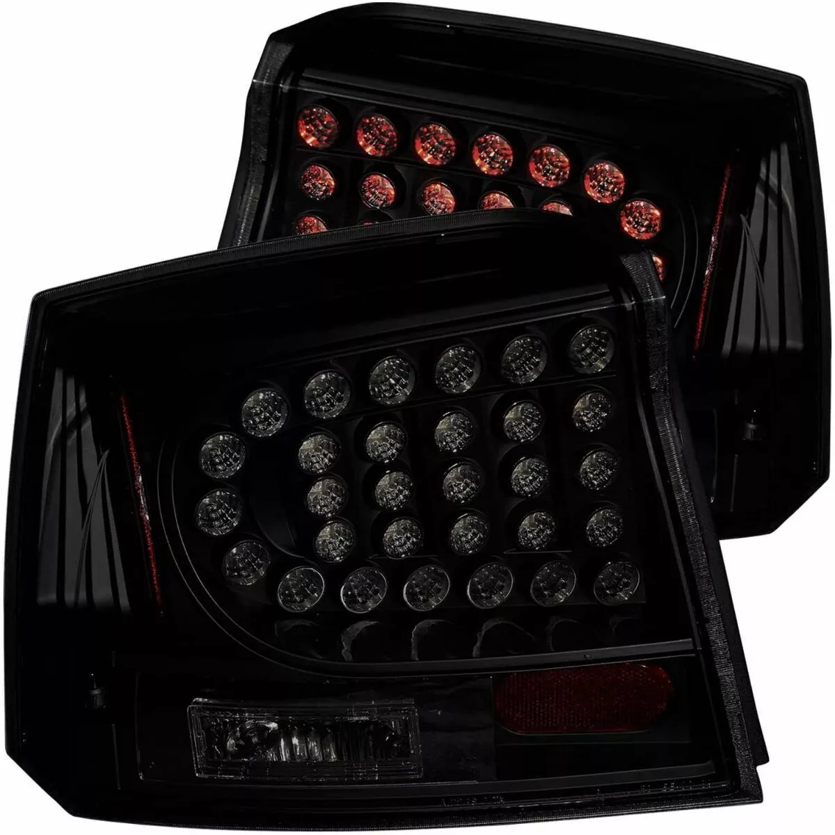ANZO LED Taillights Dark Smoke for 2006 2008 Dodge Charger eBay