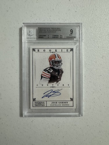 Josh Gordon [Autograph Black] #248 2012 Panini National Treasures card
