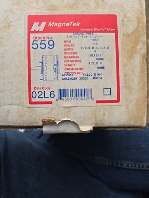 NEW MAGNETEK 559 MOTOR 115V 1/2''x4''