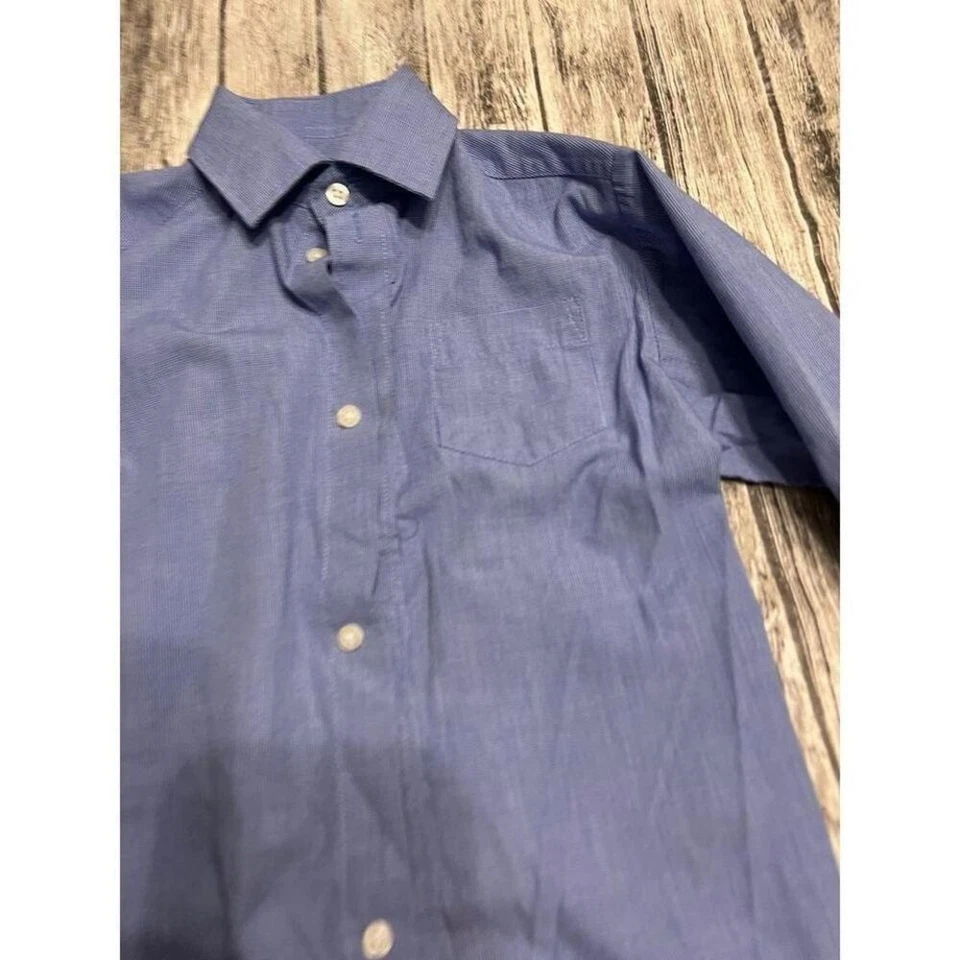 Chaps мальчиков размер XS 6 7 синий длинным рукавом рубашка кнопка - Изображение 3 из 4