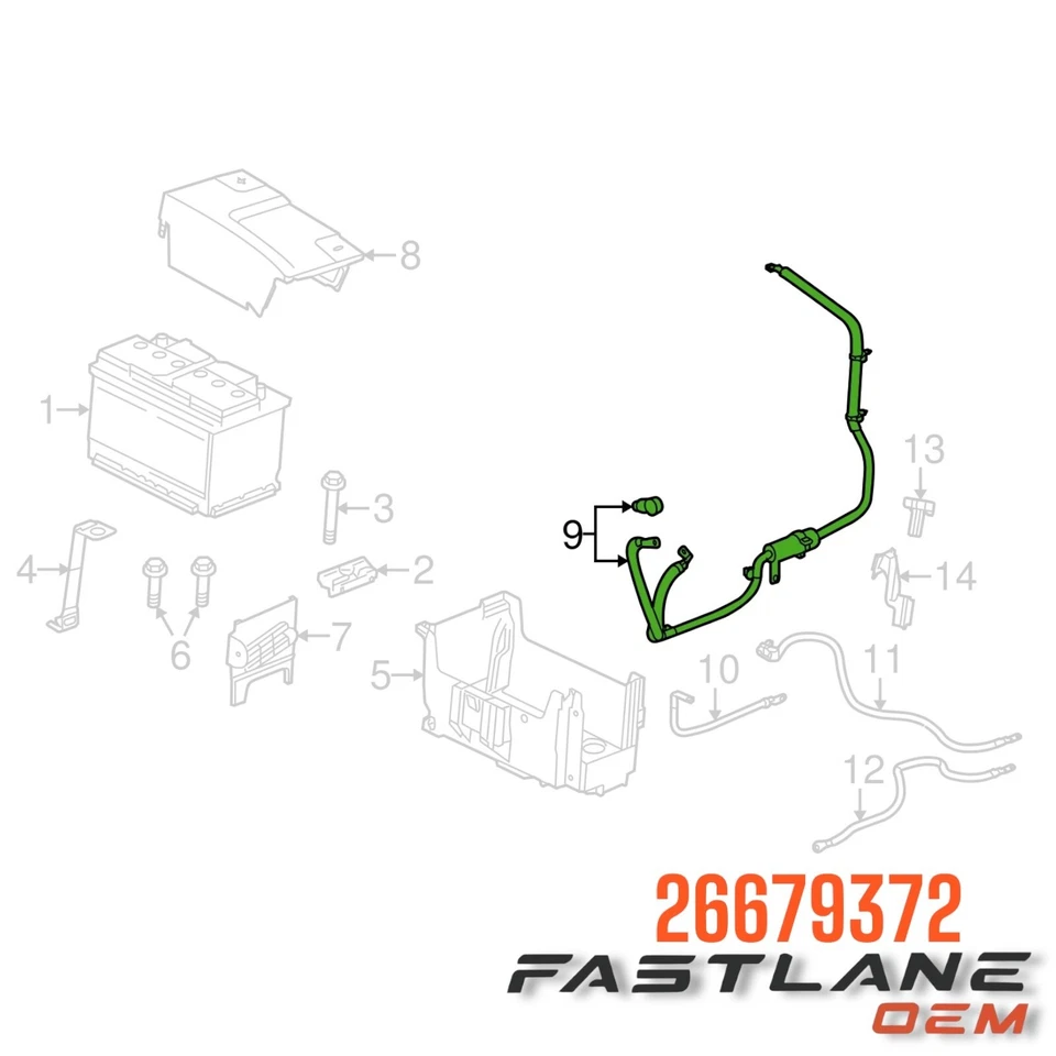 2010-2016 BUICK LACROSSE ПОЛОЖИТЕЛЬНЫЙ И ОТРИЦАТЕЛЬНЫЙ КАБЕЛЬ АККУМУЛЯТОРА НОВЫЙ OEM 26679372 - Изображение 3 из 4