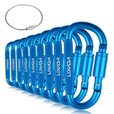 9  Alloy D- Locking Carabiner Clip Set Screw Lock A3P0