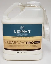 Lenmar ClearCoat PRO Sealer Waterborne Floor Finish 1 Gallon 400-450 Sq.Ft.