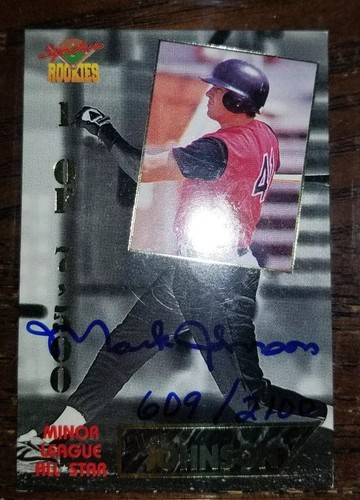 1995 Signature Rookies Old Judge AS Signatures #AS4 Mark Johnson AUTO 609/2100 - Picture 1 of 2