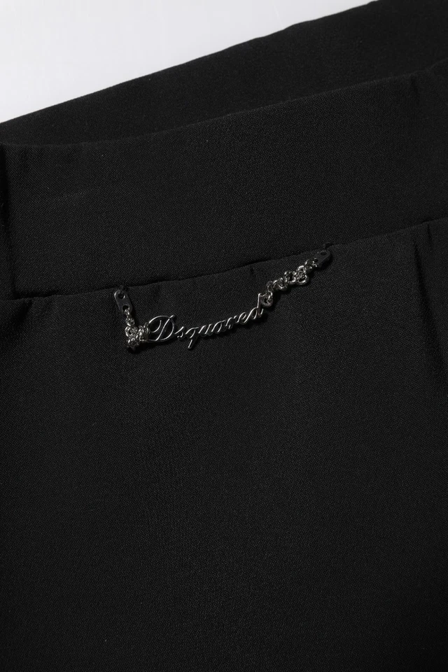 Pantalón DSQUARED2 Negro Poliéster Cintura Alta Acampanado IT38/US4/XS 580usd Foto 4 de 4