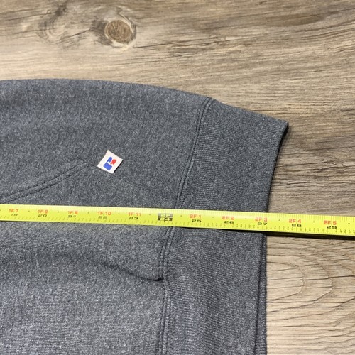 Vintage Made in USA Russell Athletic Gray Hoodie Sweatshirt Size XL 90s - Picture 9 of 11