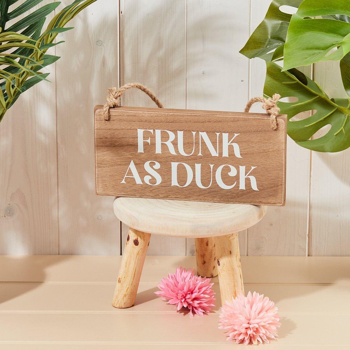 Bar Sign Home Funny Hanging Signs Home Plaque Wood Man Cave Frunk As Duck Small