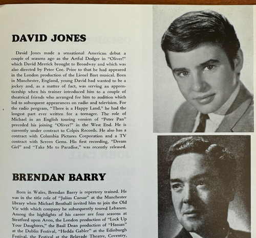 Pickwick Souvenir Program 1965 Souvenir Program Davey Jones Charlotte Rae - Picture 3 of 8