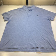 POLO RALPH LAUREN KNIT POLO SHIRT Mens 2XB 2X BIG Blue / short sleeve