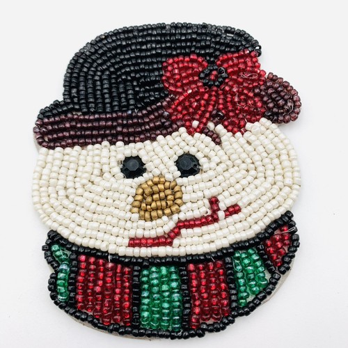 Perlen Getränk Untersetzer Weihnachtsdeko Pinguin Schneemann Urlaub 4er Set - Bild 4 von 12