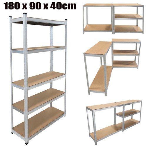 Heavy Duty 5 Tier Metal 180CM Shelves Shelving Racking Storage Boltless Shelf - Picture 3 of 11