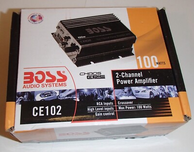 Boss Audio Systems CE102 2-Channel 100 Watts Power Car Amplifier Chaos Epic
