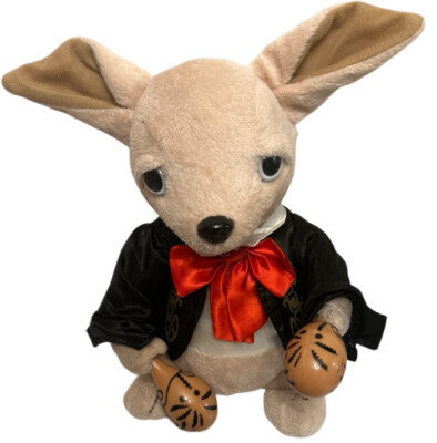 Cuddle Barn Chihuahua Chuey Bamba 12'' Singing Animated Plush Toy Tested WORKS