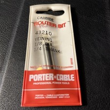 Vintage Porter-Cable #43210 Carbide Veining Router Bit 1/8” Diameter -1/4” Shank