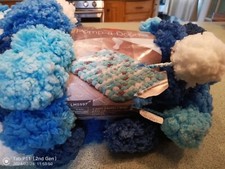 RED HEART POMP-A-DOODLE YARN - BLUESY 3.5 oz 100 g