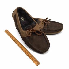 Worn Once UGG BYRON LEATHER SLIPPERS 5102 Cappuccino INDOOR/OUTDOOR Men's Sz: 7