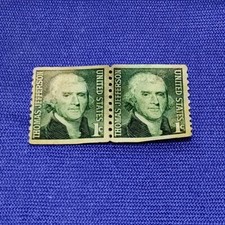 Thomas Jefferson 1968 1 centesimo celebrità americane serie USA #1278 RARO verde