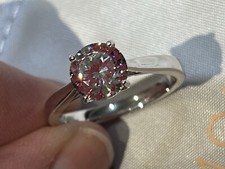 QVC Rhodium Plated 925 Sterling Silver 2ct Diamonique Solitaire Ring UK O