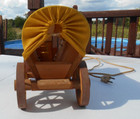 Vintage Western Covered Wagon Stagecoach 11" Table Lamp Night Light WORKS — photo 3