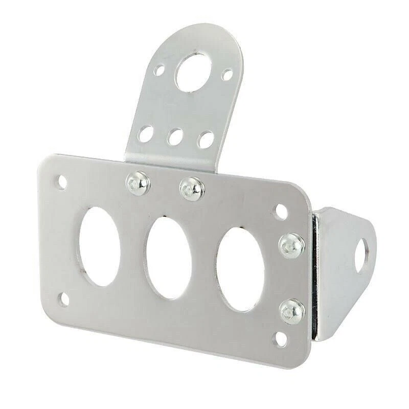 Universal 7" Chrome Side Mount License Plate Holder For Suzuki Marauder 1600 800 - Изображение 2 из 4