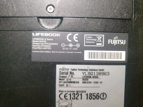 Spares/Repairs Fujitsu Lifebook A AH530 Laptop i3 M380 4GB RAM ~ Tested to BIOS - Picture 14 of 18