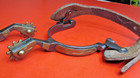 ANTIQUE WESTERN COWBOY SPURS ENGRAVED BRASS AMERICANA SW  ORIGINAL  HORSE RARE — photo 3