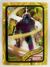 2025 Topps Chrome Marvel - Kang the Conqueror #181 - Yellow Lava Refractor